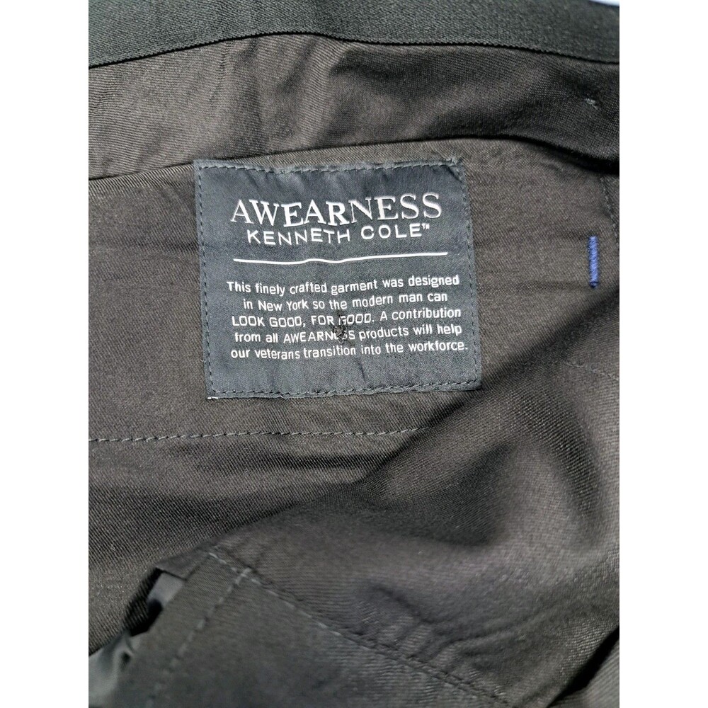 Awearness Kenneth Cole Men's Blue CHILLFLEX Slim Fit Suit Pants - 44x33 New - Picture 5 of 6